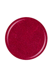 Sample swatch of a Metallic magenta lacquer in circle shape